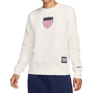 Women's Nike White Team USA Phoenix Fleece 1924 Pack Pullover Sweatshirt XS NWT